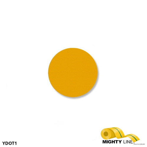 1 Inch Mighty Line Yellow Floor Marking Dot – Stand. Size, Pack of 100