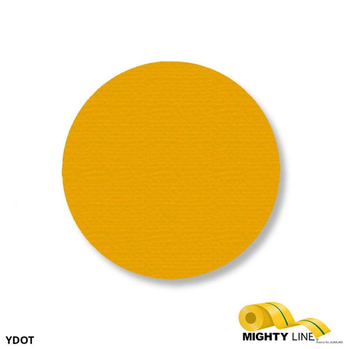 3.5 Inch Mighty Line Yellow Floor Marking Dot – Stand. Size, Pack of 100