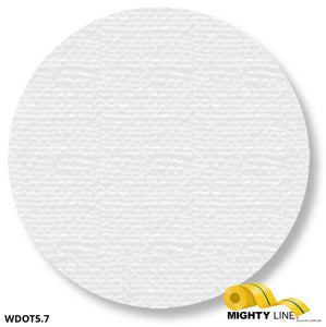5.7 Inch Mighty Line White Floor Marking Dot – Stand. Size, Pack of 100