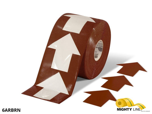 6 Inch Wide Brown Mighty Line Arrow Pop Out Tape - Contains 280 Arrows