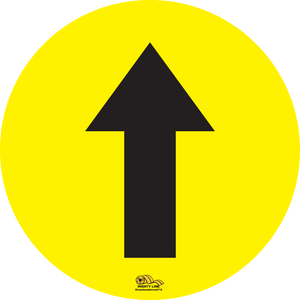 12 Inch - Directional Arrow Yellow Floor Sign - Floor Marking