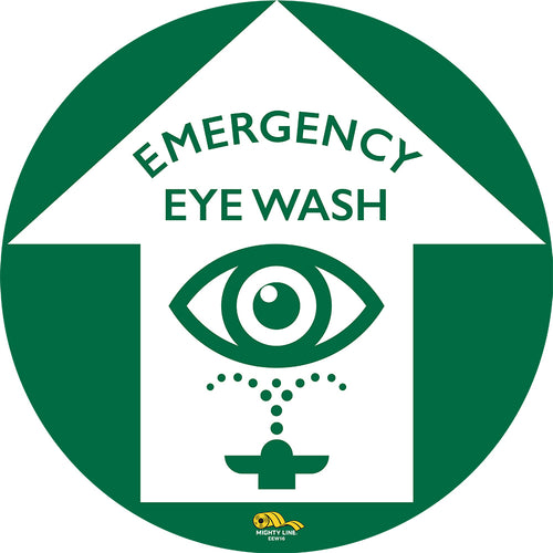 24 Inch - Emergency Eye Wash Floor Sign - Floor Marking