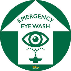 24 Inch - Emergency Eye Wash Floor Sign - Floor Marking