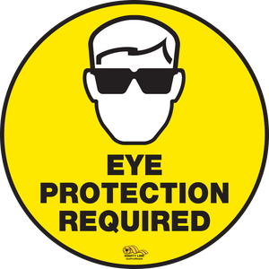 Eye Protection Required - Floor Marking Sign, 24"