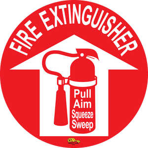 16 Inch - Fire Extinguisher Floor Sign - Floor Marking