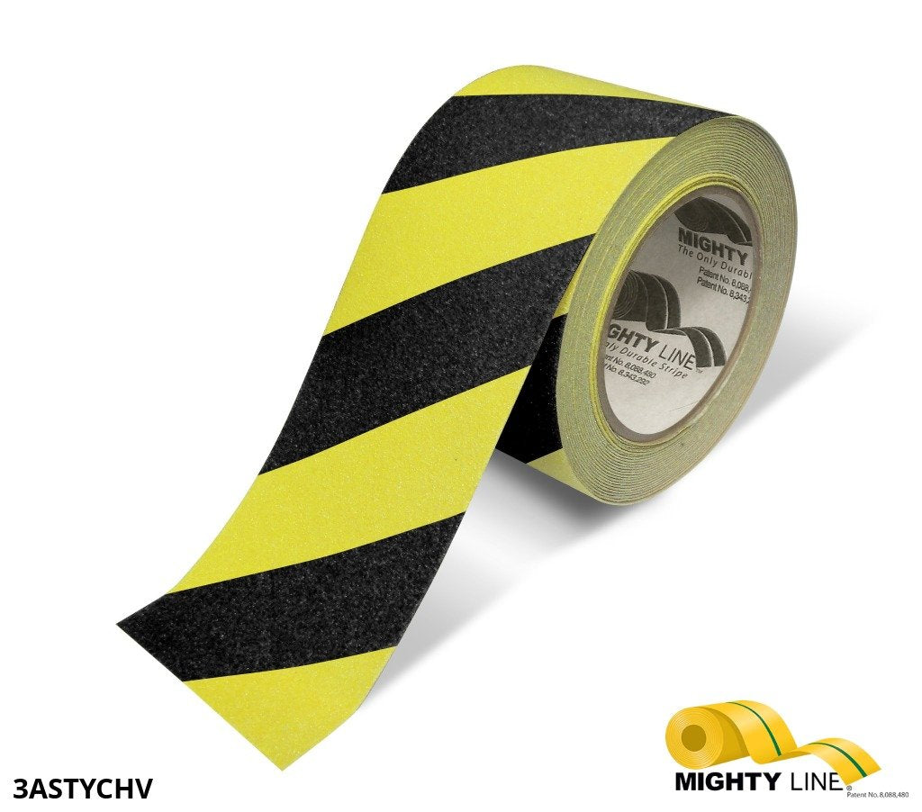 3 Inch Wide Black and Yellow Anti-Slip Tape – 60’ Roll