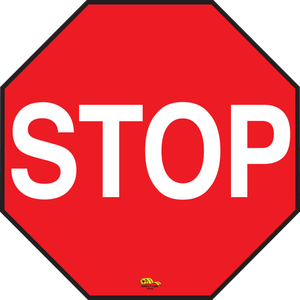 36 Inch - Standard Red Stop Sign - Floor Marking – Floor Marking Tape