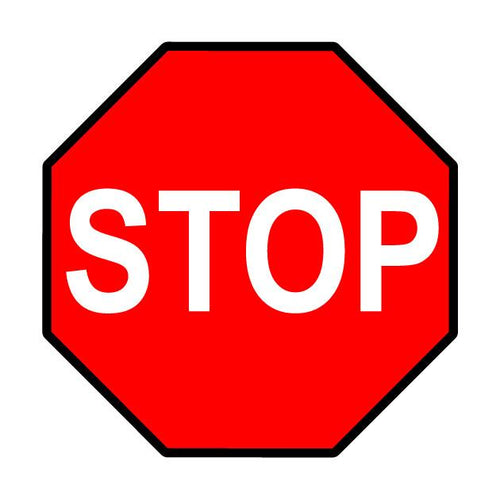 24 Inch - Standard Red Stop Sign - Floor Marking