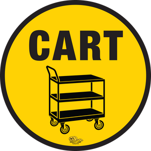 16 Inch - Push Cart Mighty Line Floor Sign, Industrial Strength