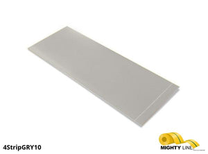 4 Inch Wide Mighty Line GRAY Segments - Floor Marking - 10" Long Strips - Box of 100
