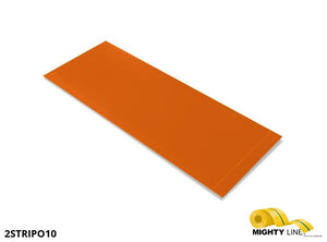 2 Inch Wide Mighty Line ORANGE Segments - Floor Marking - 10" Long Strips - Box of 100
