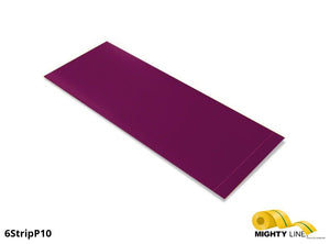 6 Inch Wide Mighty Line PURPLE Segments - Floor Marking - 10" Long Strips - Box of 100