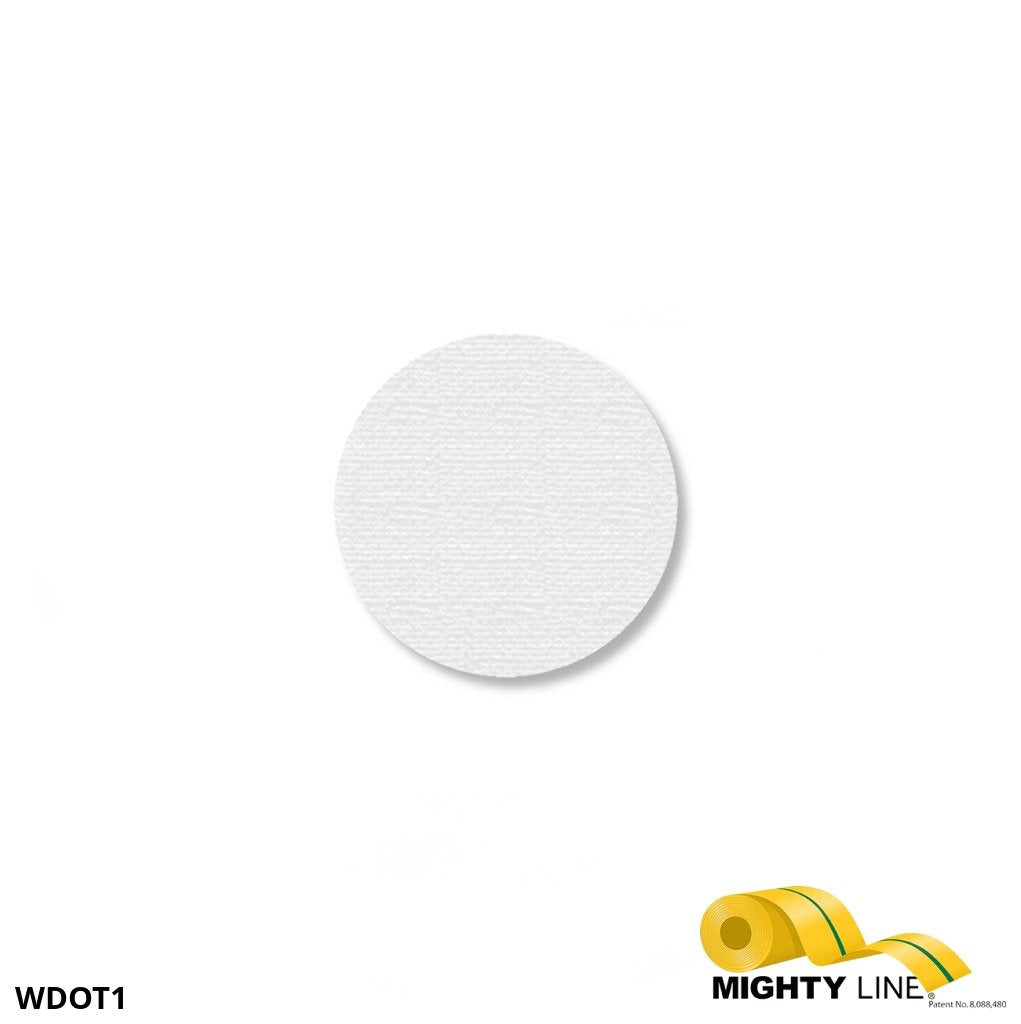 1 Inch Mighty Line White Floor Marking Dot – Stand. Size, Pack of 100