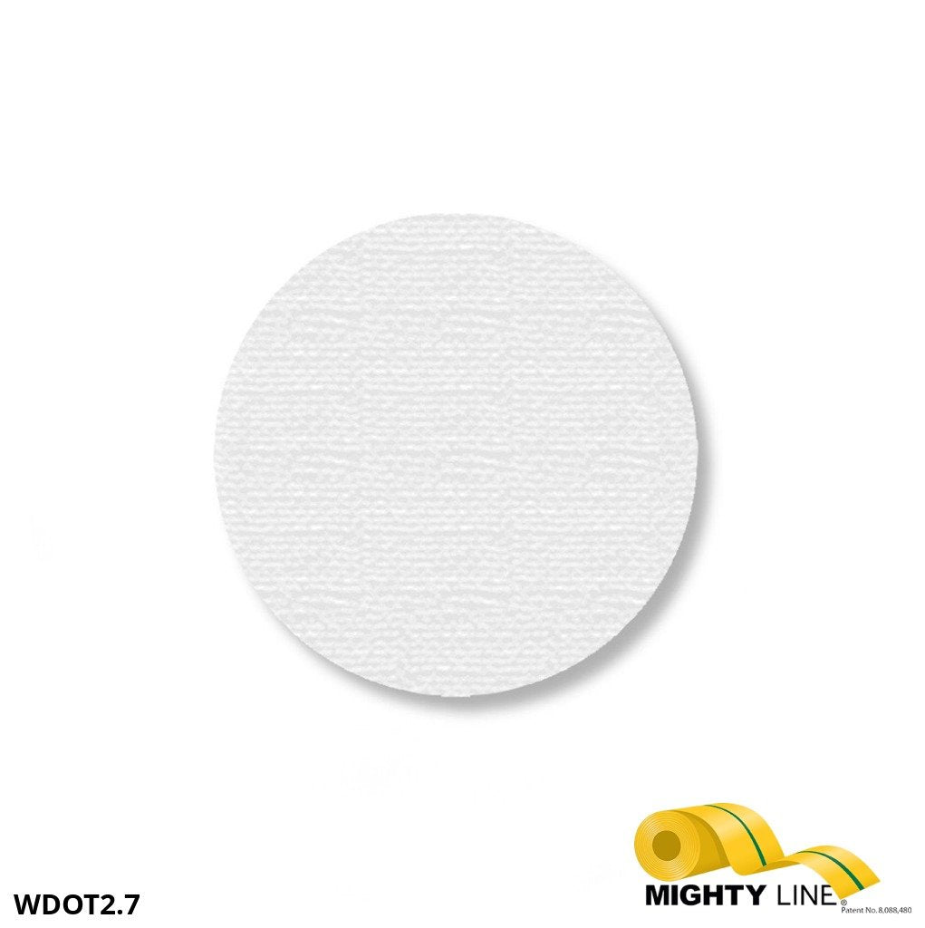 2.7 Inch Mighty Line White Floor Marking Dot – Stand. Size, Pack of 100