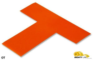 2 Inch - Mighty Line Solid ORANGE T - Pack of 25