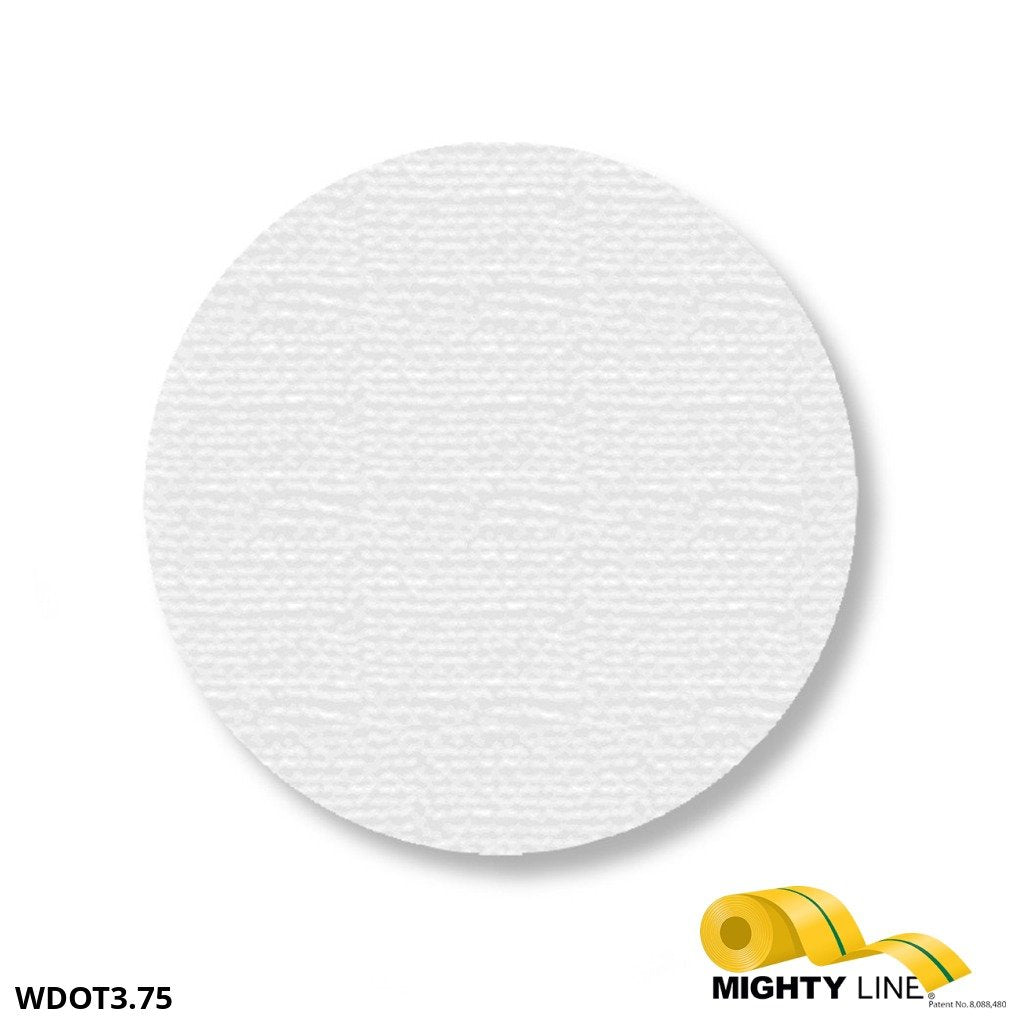 3.75 Inch Mighty Line White Floor Marking Dot – Stand. Size, Pack of 100