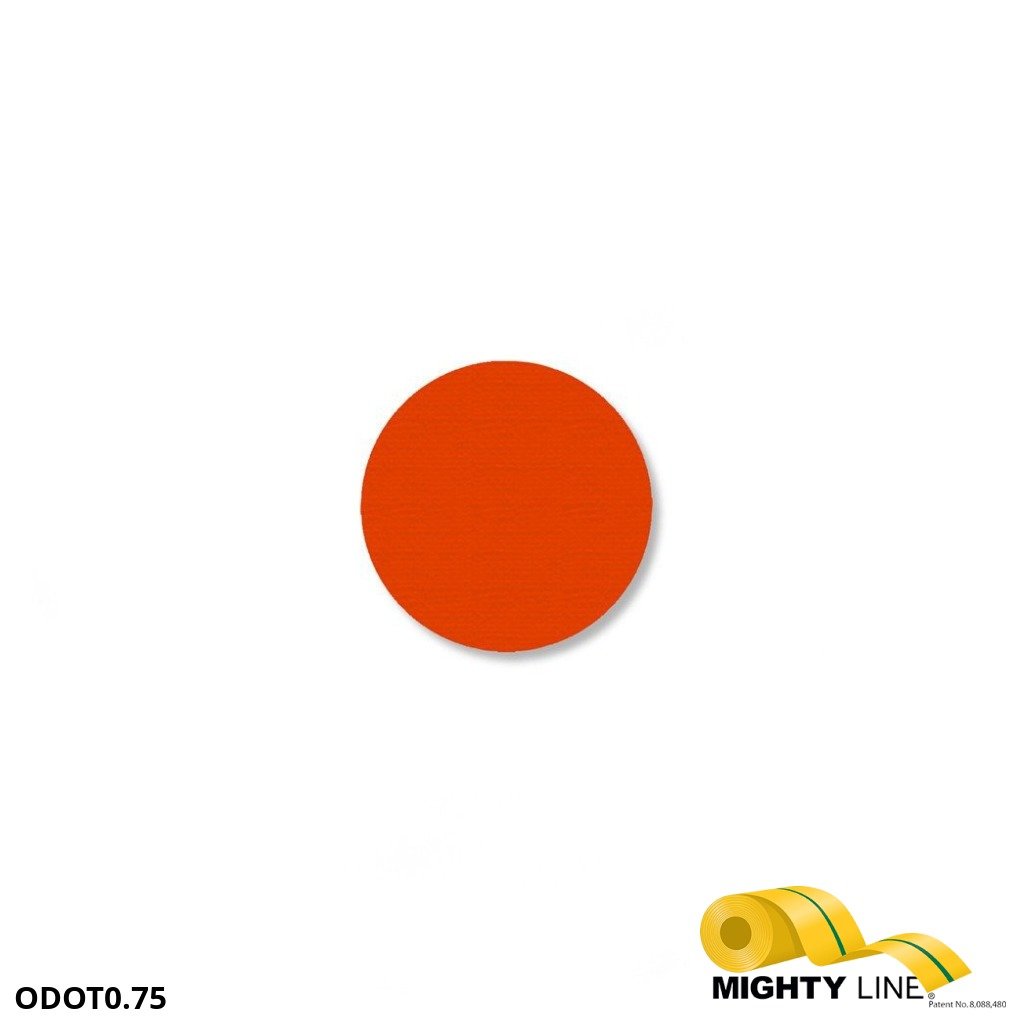 0.75 Inch Orange Floor Marking Dots