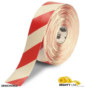 Red and White Tape – 100’ Roll – 3 Inch Wide
