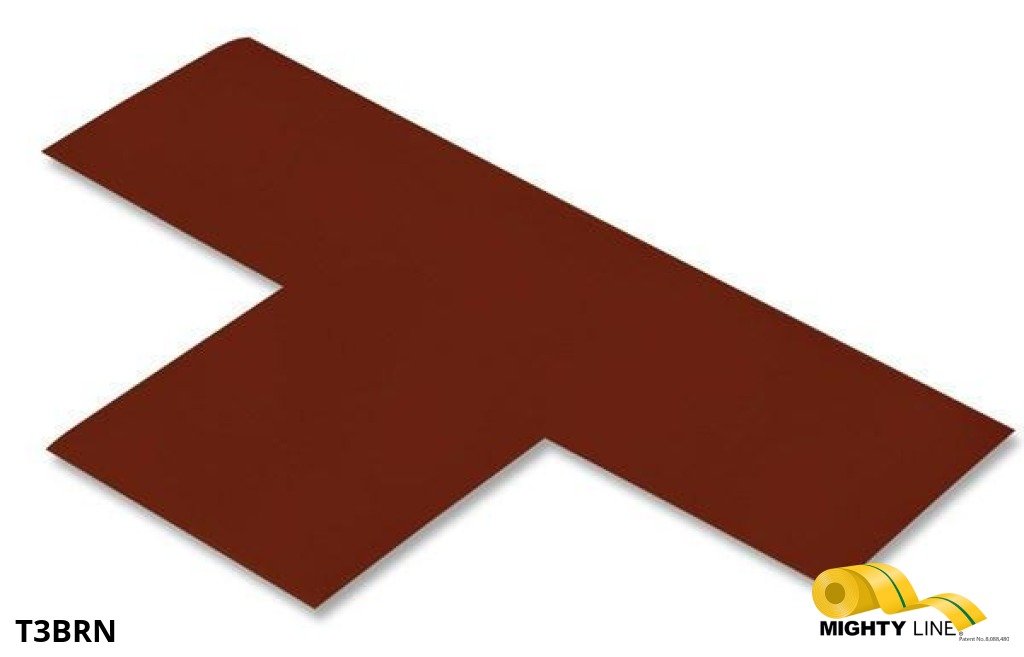 3 Inch - Mighty Line Solid BROWN T - Pack of 25