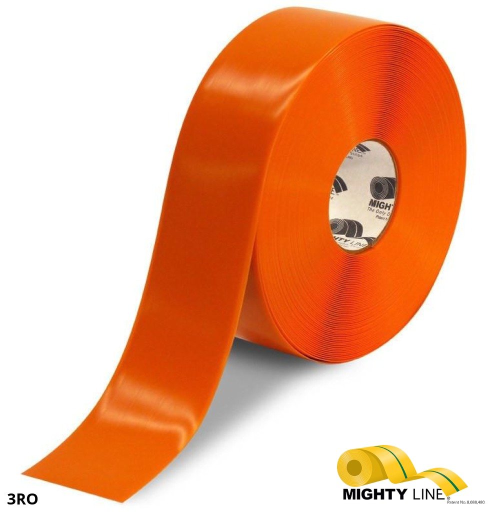 Orange Floor Tape – 100’ Roll – 3 Inch Wide