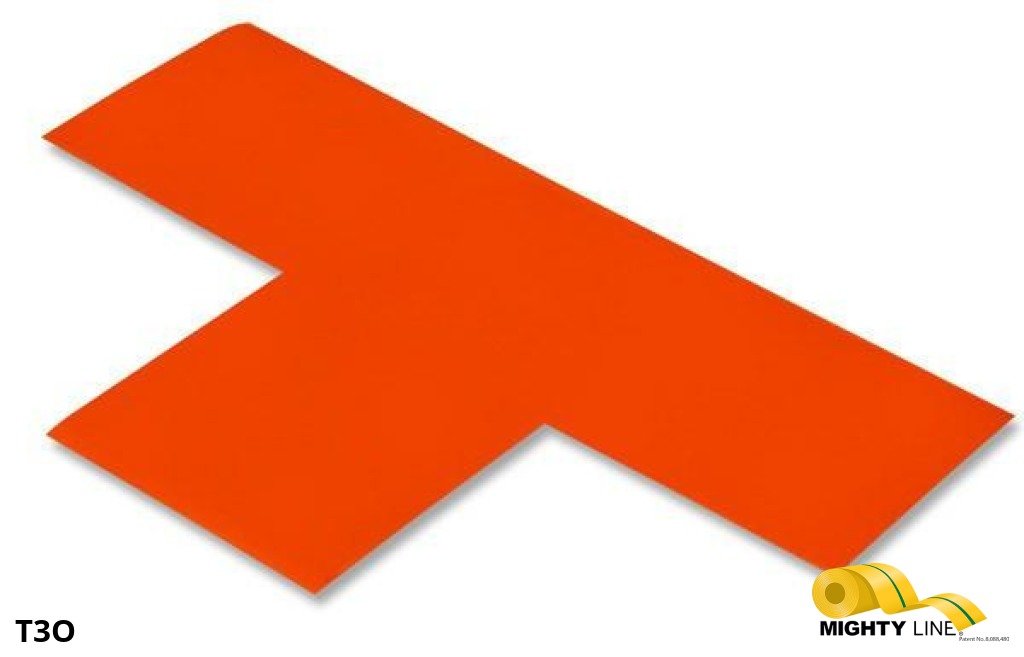 3 Inch - Mighty Line Solid ORANGE T - Pack of 25