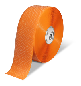 Mighty Line 4" Anti-Slip Orange Solid Color Floor Tape - MIGHTY TAC - 100' Roll