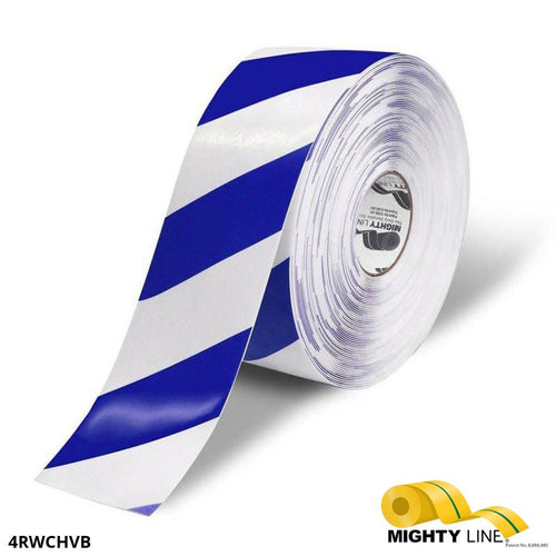 Mighty Line Blue and White Tape – 100' Roll – 4 Inch Wide