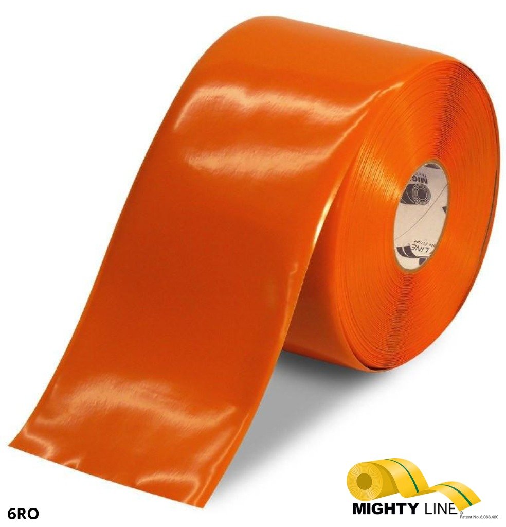 Orange Floor Tape – 100’ Roll – 6 Inch Wide
