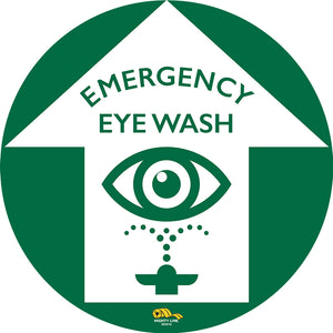 16 Inch - Emergency Eye Wash Floor Sign - Floor Marking