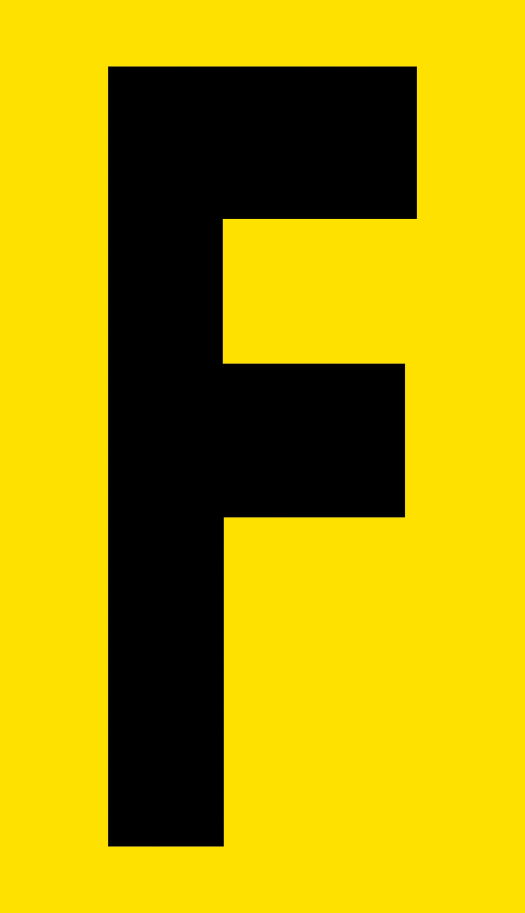 Mighty Line YELLOW Die Cut Location Markers - Letter F - Pack of 10
