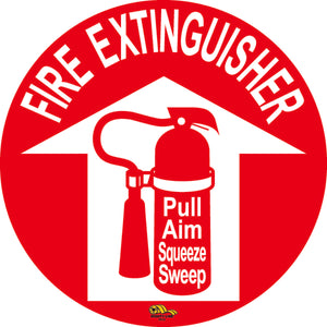 12 Inch - Fire Extinguisher Floor Sign - Floor Marking