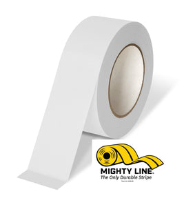 White FlexLine Temporary Flagging Tape - 6mil Thick, 2" Wide, 36 Yards Long