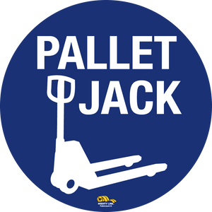 12 Inch - Pallet Jack, Mighty Line Floor Sign, Industrial Strength