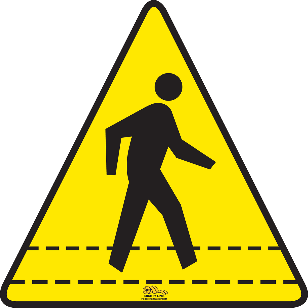 Pedestrian Walkway Floor Sign - Floor Marking Sign, 24
