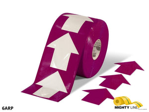 6 Inch Wide Purple Mighty Line Arrow Pop Out Tape - Contains 280 Arrows