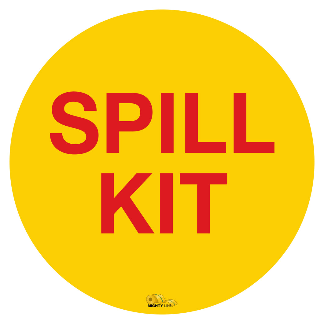 Spill Kit, Mighty Line Floor Sign, Industrial Strength, 16