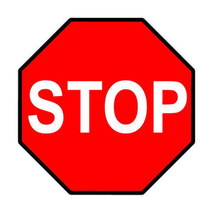 16 Inch - Standard Red Stop Sign - Floor Marking