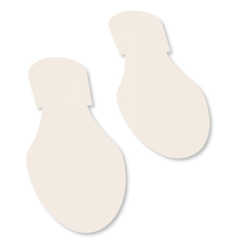 Mighty Line WHITE Footprint - Pack of 50 - 9.5 Inch x 3.5 Inch