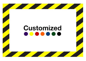 Customized - Horizontal Rectangle Shape Floor Sign With Black Diagonals