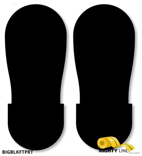 Mighty Line BLACK Footprint - Pack of 50 - 12 Inch x 5 Inch