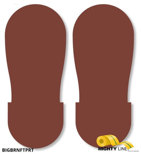 Mighty Line BROWN Footprint - Pack of 50 - 12 Inch x 5 Inch