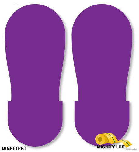 Mighty Line PURPLE Footprint - Pack of 50 - 12 Inch x 5 Inch