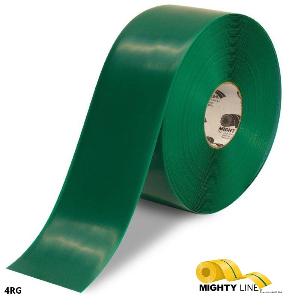 Green Floor Tape – 100’ Roll – 4 Inch Wide