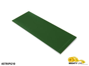 4 Inch Wide Mighty Line GREEN Segments - Floor Marking - 10" Long Strips - Box of 100