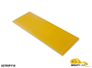 6 Inch Wide Mighty Line YELLOW Segments - Floor Marking - 10" Long Strips - Box of 100